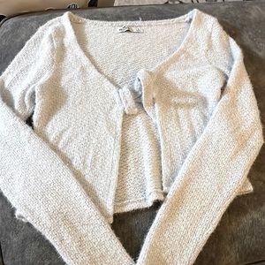 Hollister tie front sweater